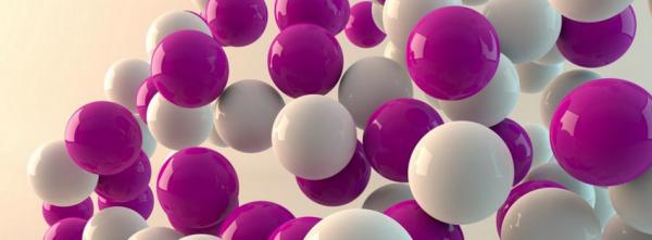 Pink and White 3D Balls