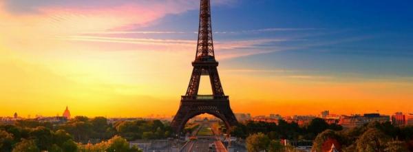 Sunset In Paris, France