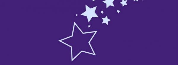 White Stars on Purple Background