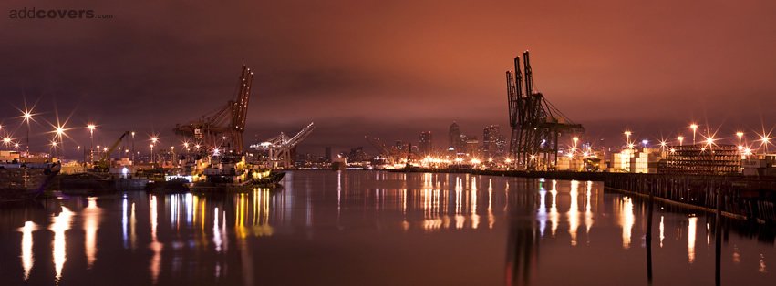 Harbor River Night {Scenic & Nature Facebook Timeline Cover Picture, Scenic & Nature Facebook Timeline image free, Scenic & Nature Facebook Timeline Banner}