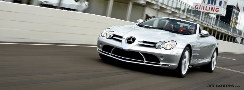 Silver Mercedes SLR {Cars Facebook Timeline Cover Picture, Cars Facebook Timeline image free, Cars Facebook Timeline Banner}