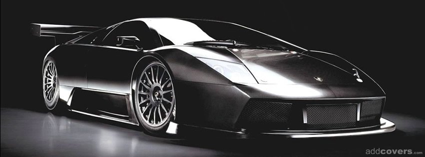 Black lamborghini Murcielago {Cars Facebook Timeline Cover Picture, Cars Facebook Timeline image free, Cars Facebook Timeline Banner}