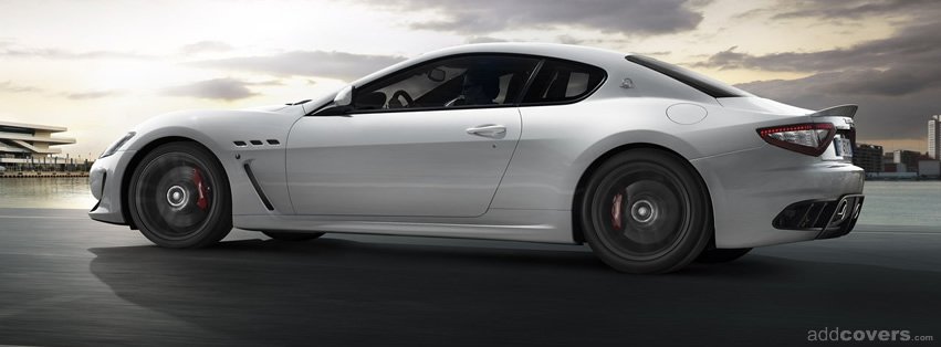 White Maserati Side {Cars Facebook Timeline Cover Picture, Cars Facebook Timeline image free, Cars Facebook Timeline Banner}