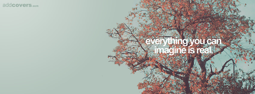 Everything you can imagine is real {Word Pictures Facebook Timeline Cover Picture, Word Pictures Facebook Timeline image free, Word Pictures Facebook Timeline Banner}