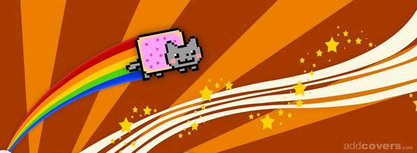 Nyan Cat {Cute Facebook Timeline Cover Picture, Cute Facebook Timeline image free, Cute Facebook Timeline Banner}