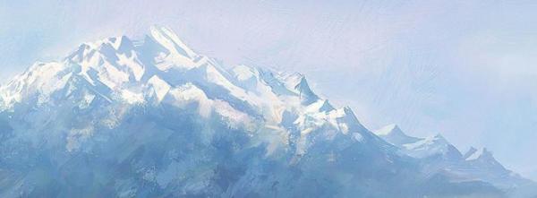 Snowy Mountains Painting