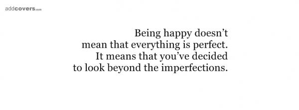 Look beyond the imperfections