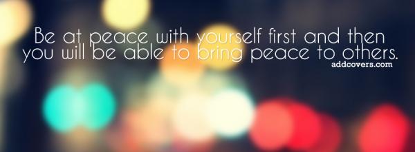 Be at peace with yourself