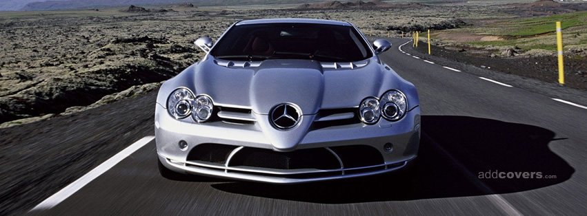 Silver Mercedes SLR {Cars Facebook Timeline Cover Picture, Cars Facebook Timeline image free, Cars Facebook Timeline Banner}