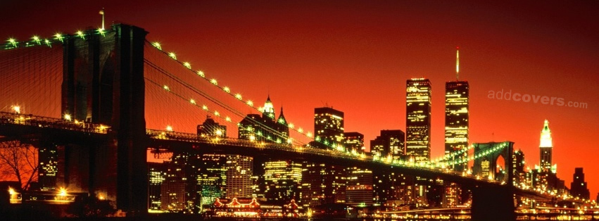 Night Lights on Bridge {Cities & Landmarks Facebook Timeline Cover Picture, Cities & Landmarks Facebook Timeline image free, Cities & Landmarks Facebook Timeline Banner}